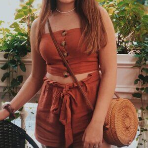 Two piece top and shorts